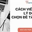 Lý Do Chọn Đề Tài